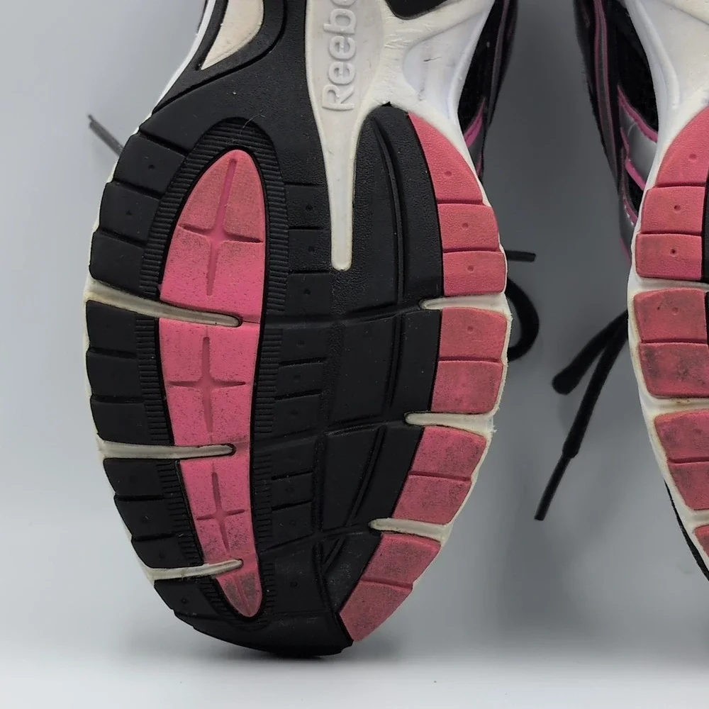 Reebok Pheehan Run Womens 7.5 Black Gray Silver‎ Lace Up Athletic Daily Shoes